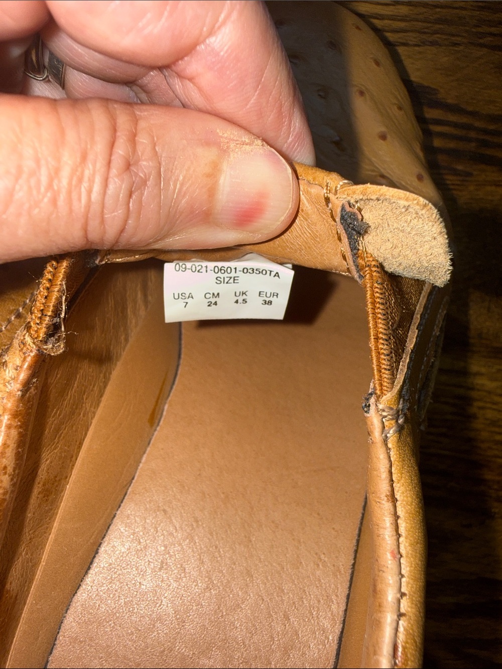 Roper Brown Ostrich-Texture Slip-On Casual Shoes - Picture 8 of 8